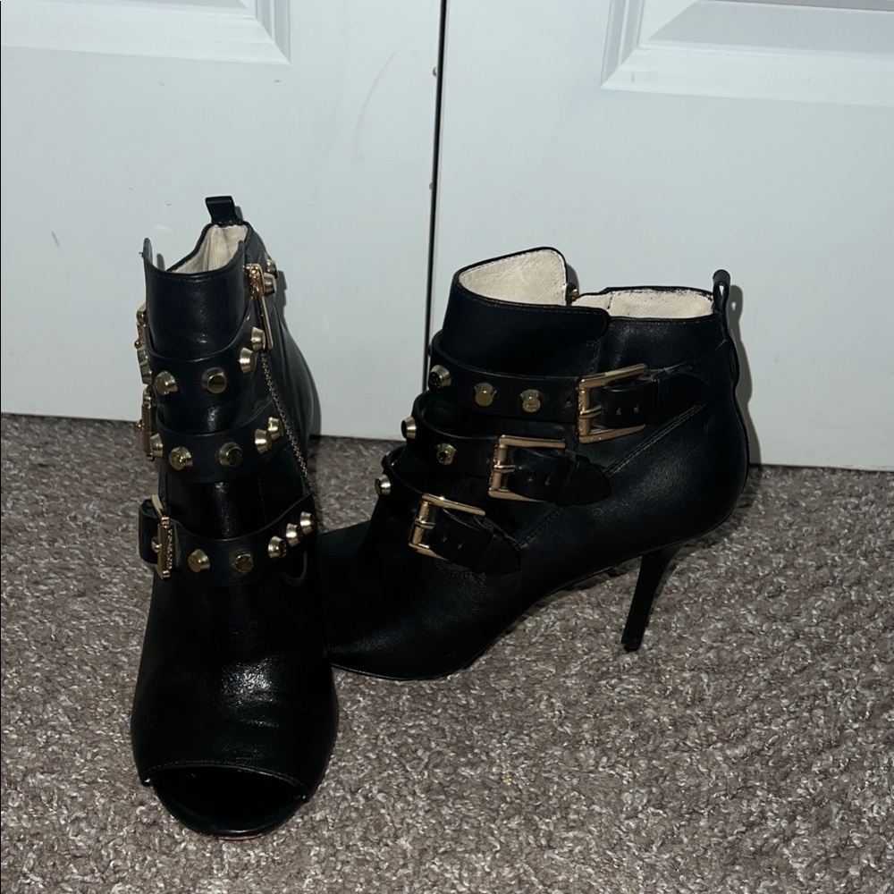 Black Studded Michael Kors Ankle Booties